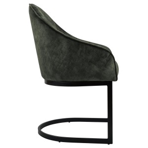 Silla de Confidente TIKA en Terciopelo color Crema