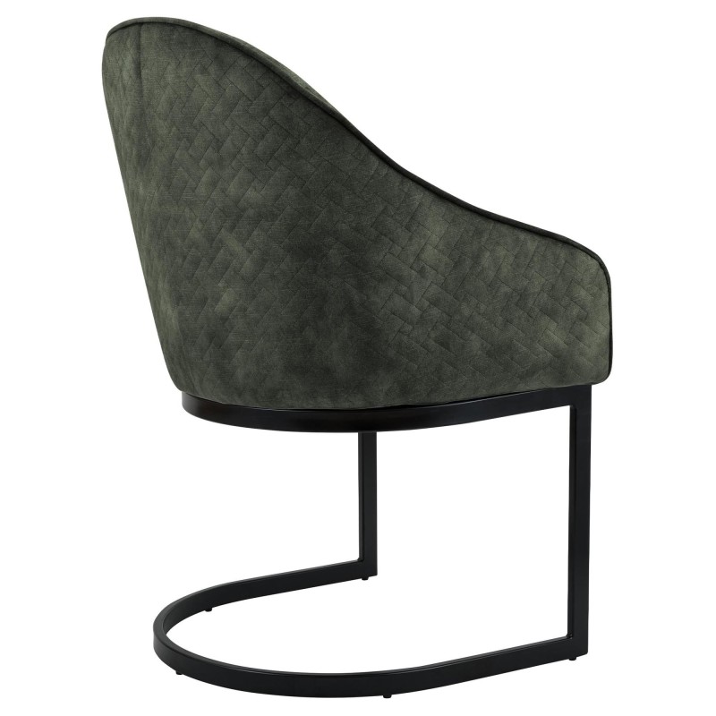 Silla de Confidente TIKA en Terciopelo color Crema