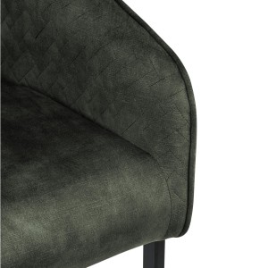 Silla de Confidente TIKA en Terciopelo color Crema