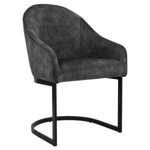 Silla de Confidente TIKA en Terciopelo color Crema