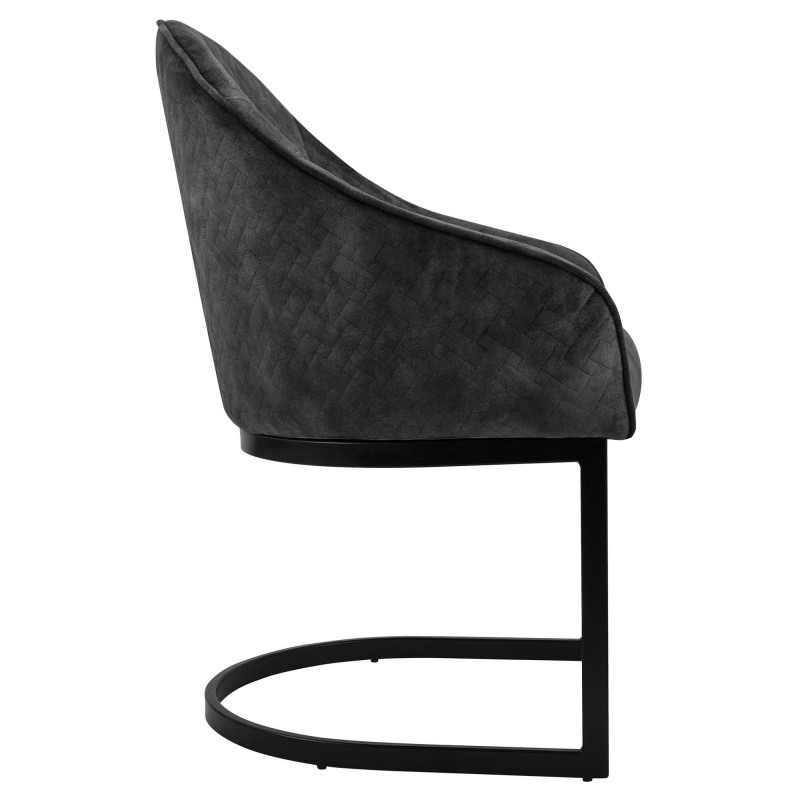 Silla de Confidente TIKA en Terciopelo color Crema