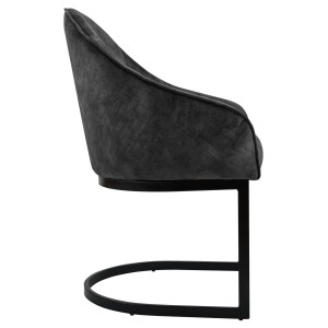 Silla de Confidente TIKA en Terciopelo color Crema