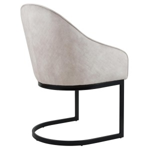 Silla de Confidente TIKA en Terciopelo color Crema