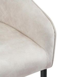 Silla de Confidente TIKA en Terciopelo color Crema