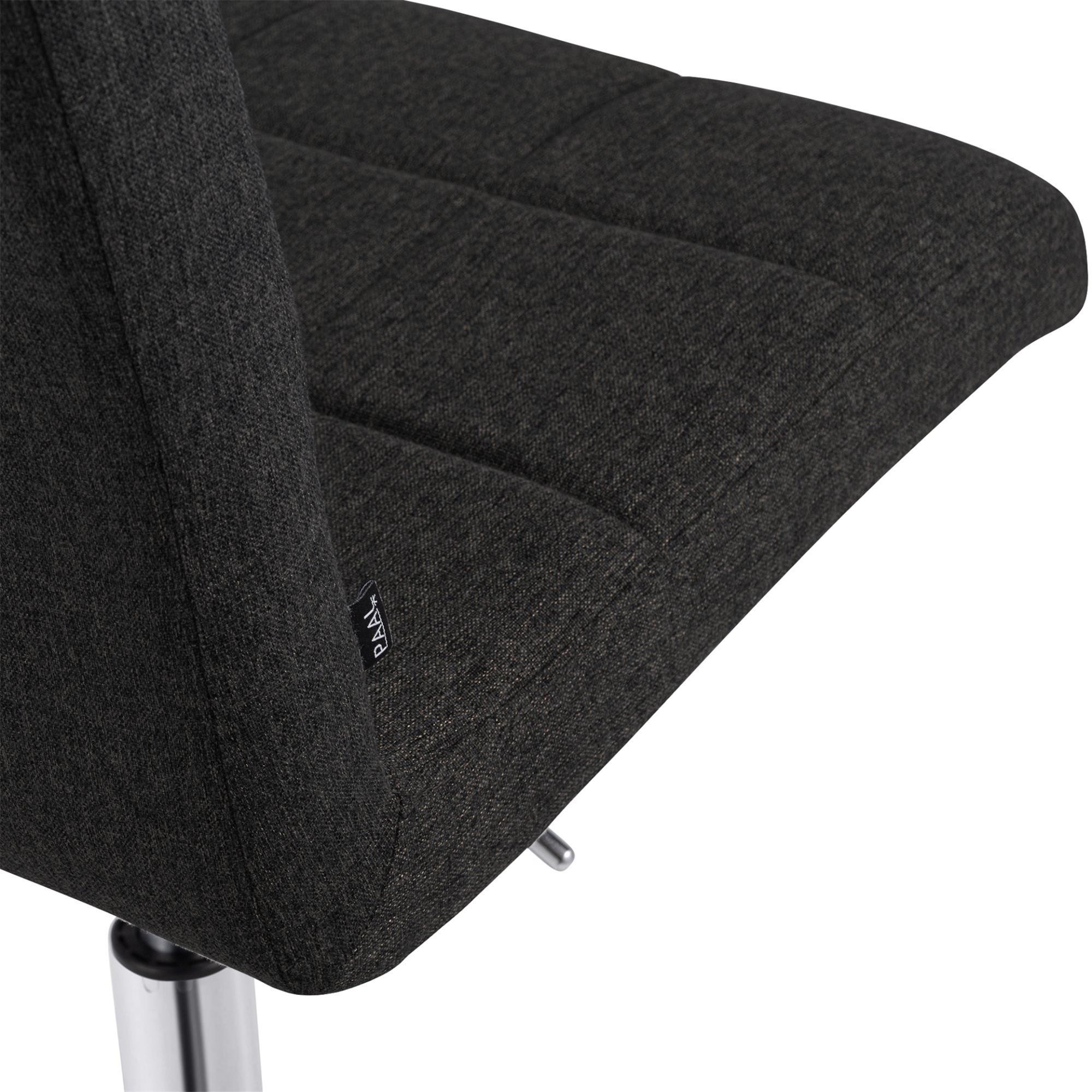 Silla de Oficina CLIP, Atractivo Diseño Moderno, Estructura Metálica, en Tela color Gris Oscuro