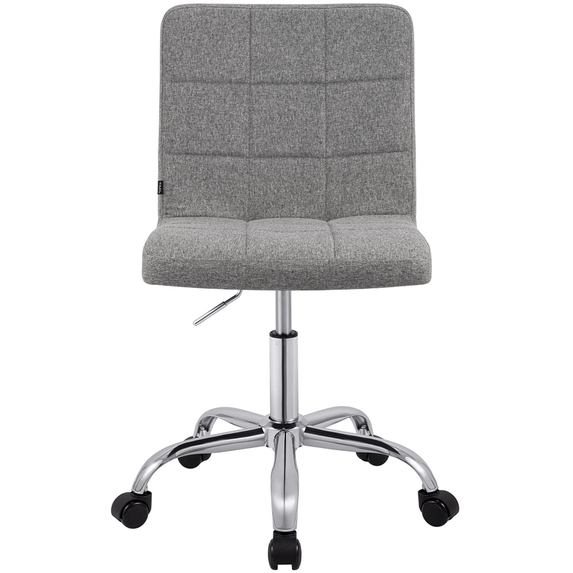 Silla de Oficina CLIP, Atractivo Diseño Moderno, Estructura Metálica, en Tela color Gris Oscuro