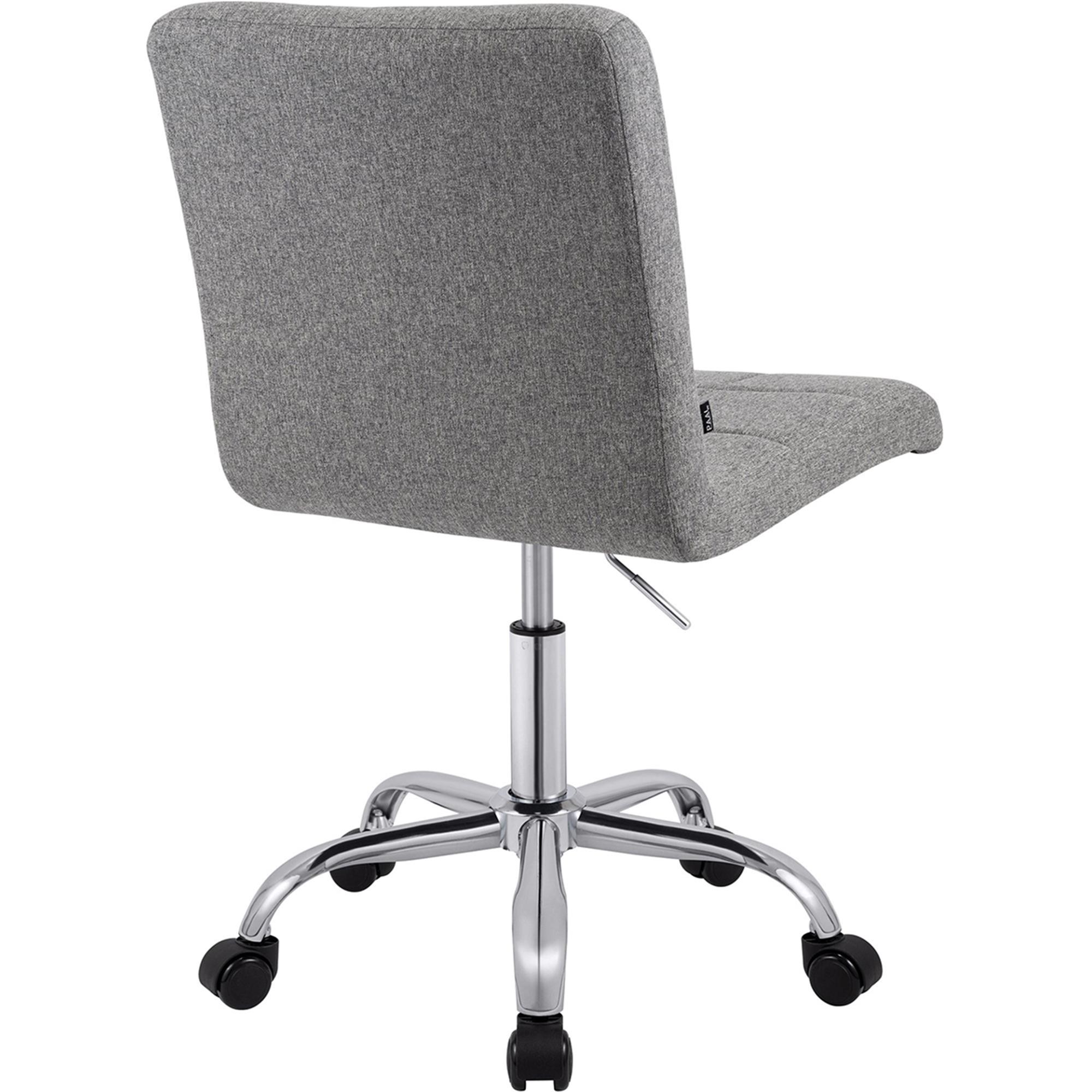 Silla de Oficina CLIP, Atractivo Diseño Moderno, Estructura Metálica, en Tela color Gris Oscuro