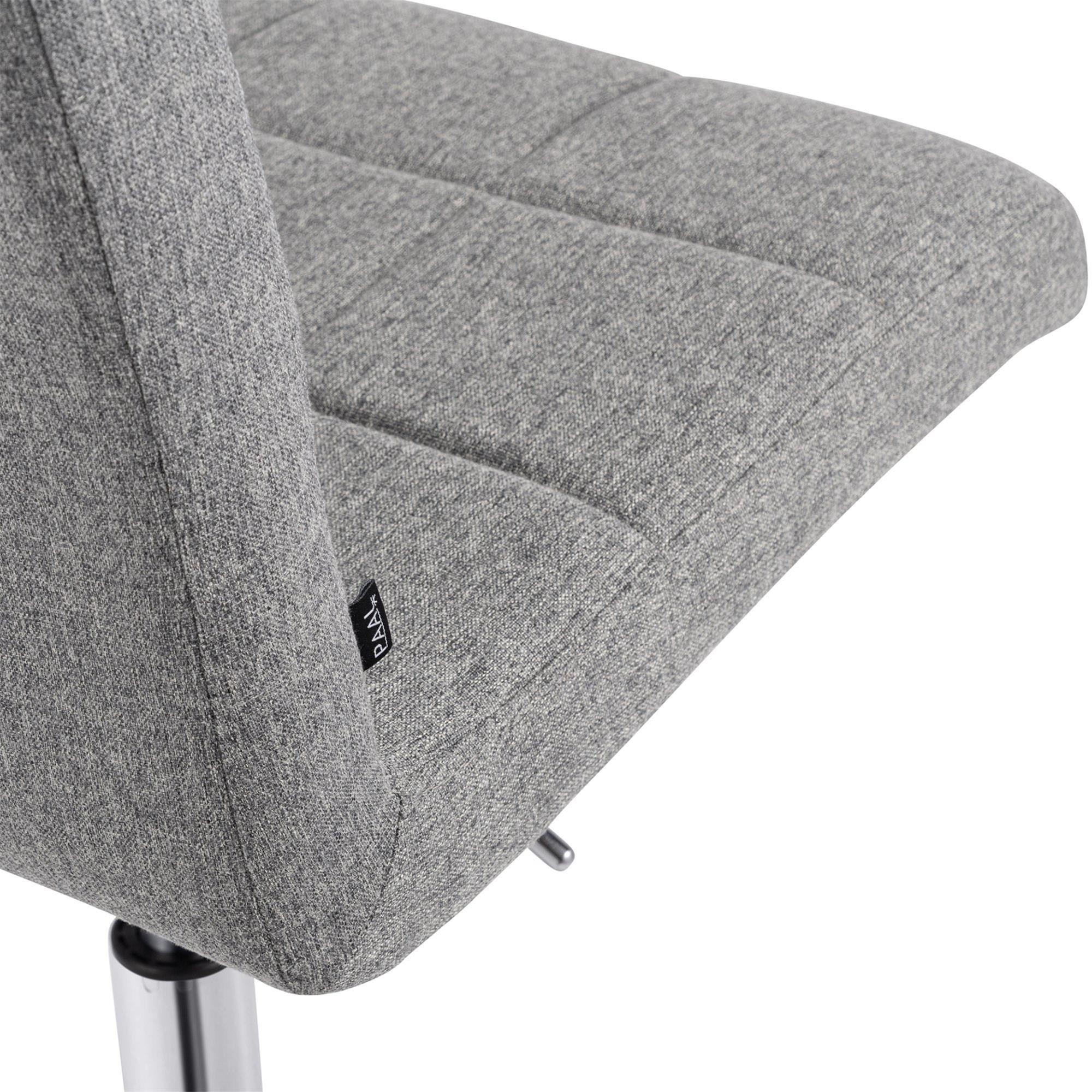 Silla de Oficina CLIP, Atractivo Diseño Moderno, Estructura Metálica, en Tela color Gris Oscuro