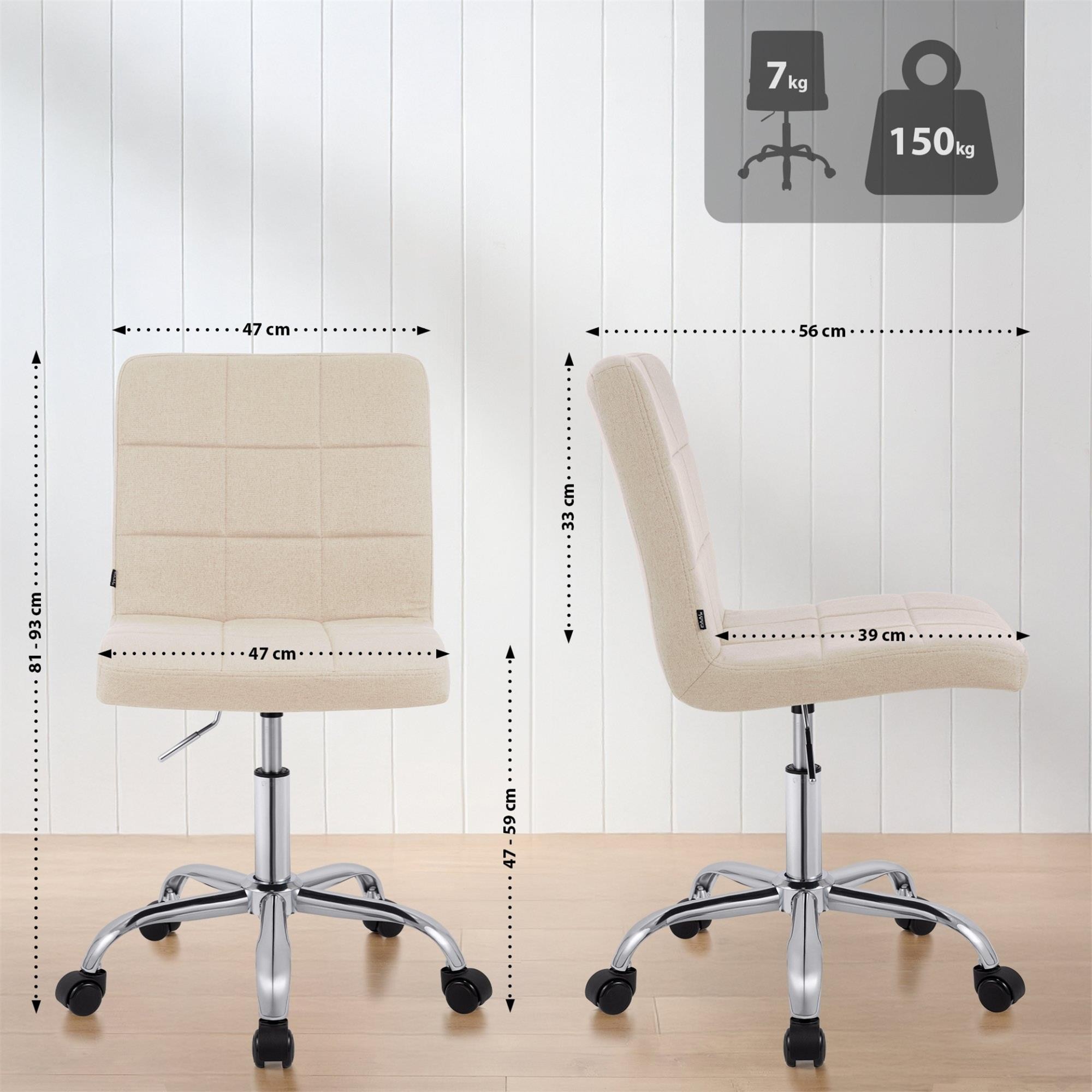 Silla de Oficina CLIP, Atractivo Diseño Moderno, Estructura Metálica, en Tela color Gris Oscuro