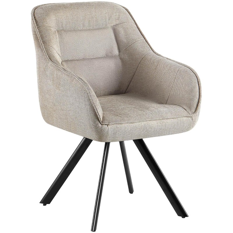 Silla de Confidente Acolchada NISTAL, Giratoria, color Gris Oscuro