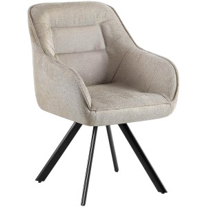 Silla de Confidente Acolchada NISTAL, Giratoria, color Gris Oscuro