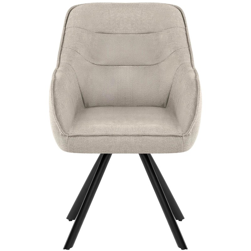 Silla de Confidente Acolchada NISTAL, Giratoria, color Gris Oscuro