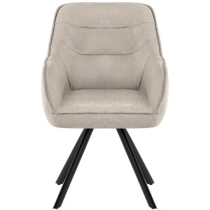 Silla de Confidente Acolchada NISTAL, Giratoria, color Gris Oscuro