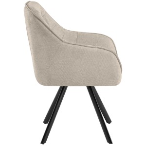 Silla de Confidente Acolchada NISTAL, Giratoria, color Gris Oscuro