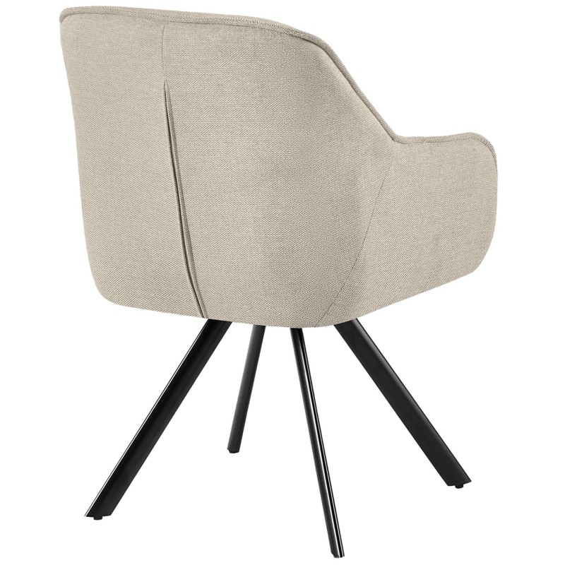 Silla de Confidente Acolchada NISTAL, Giratoria, color Gris Oscuro