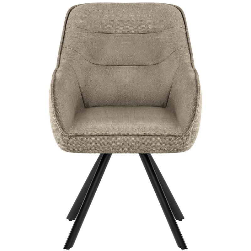 Silla de Confidente Acolchada NISTAL, Giratoria, color Gris Oscuro
