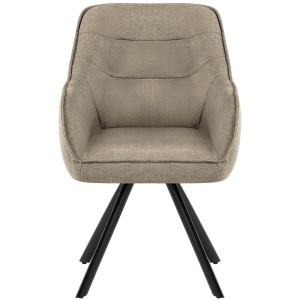 Silla de Confidente Acolchada NISTAL, Giratoria, color Gris Oscuro