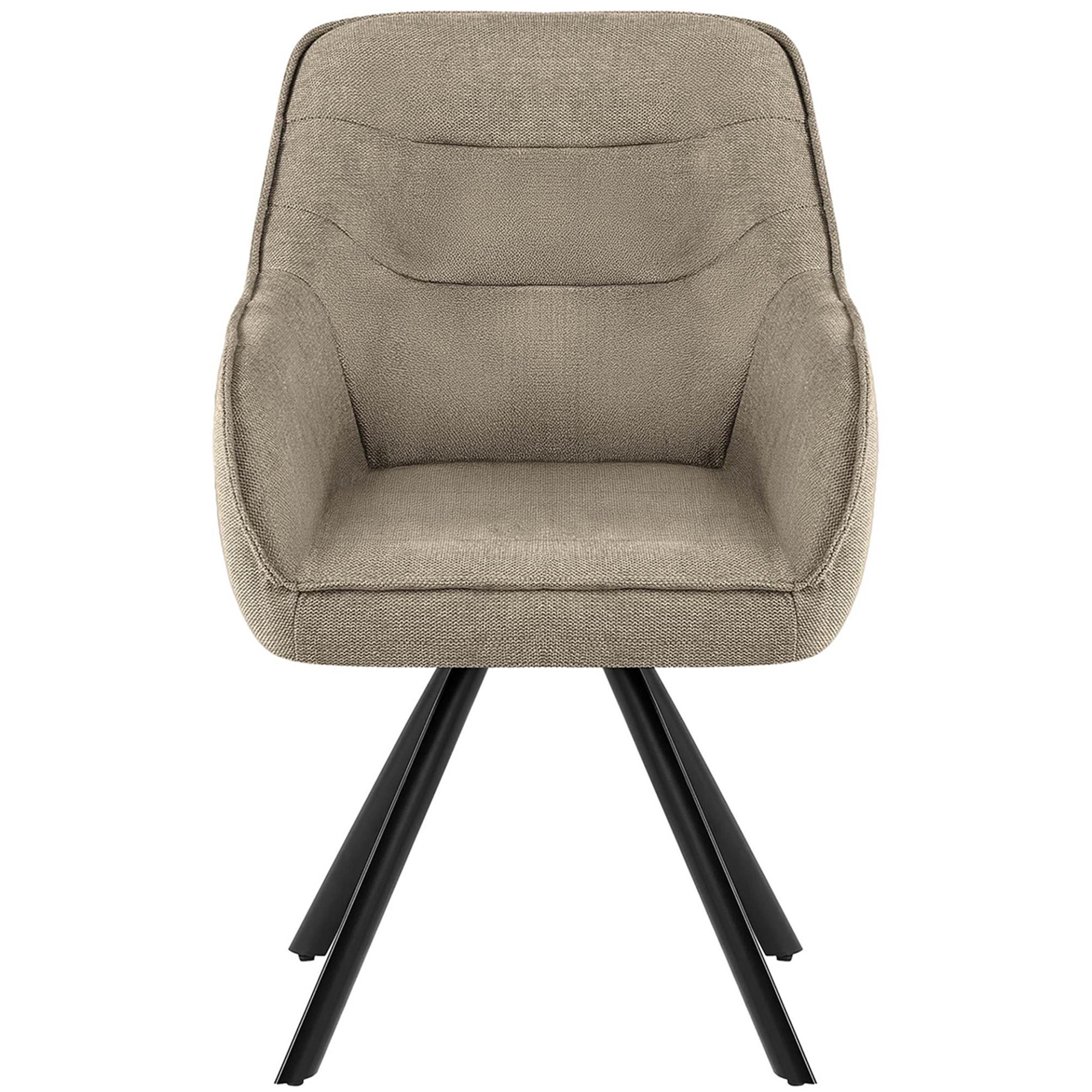 Silla de Confidente NISTAL, Base Giratoria 180º, Gran acolchado, en Tela color Gris Oscuro