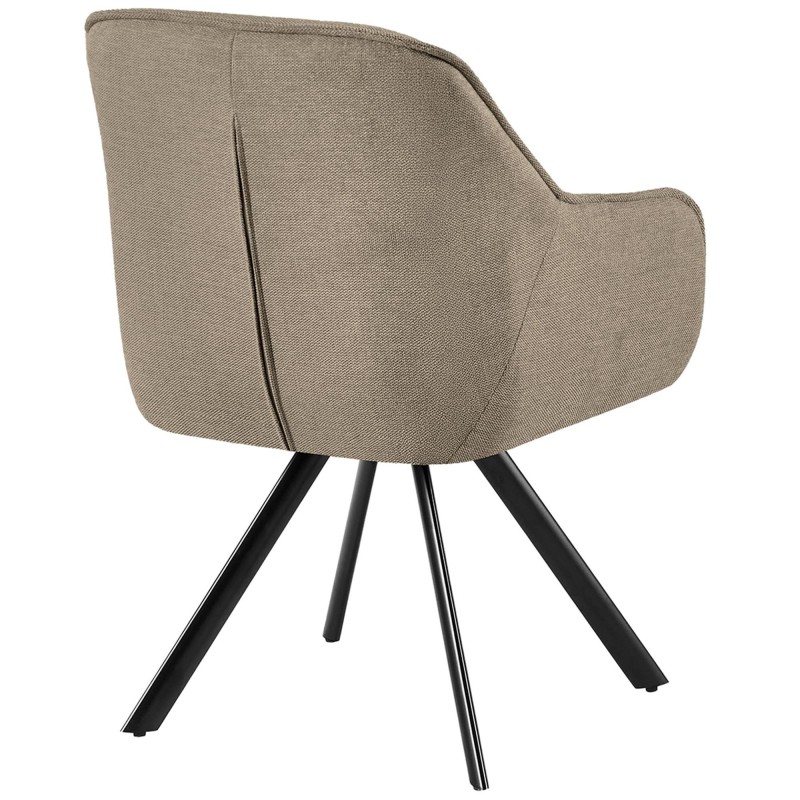 Silla de Confidente Acolchada NISTAL, Giratoria, color Gris Oscuro
