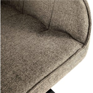 Silla de Confidente Acolchada NISTAL, Giratoria, color Gris Oscuro