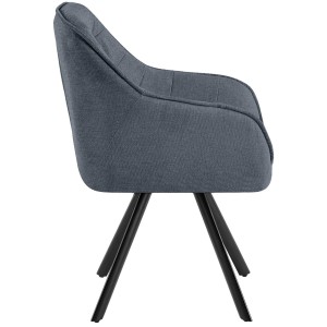 Silla de Confidente Acolchada NISTAL, Giratoria, color Gris Oscuro