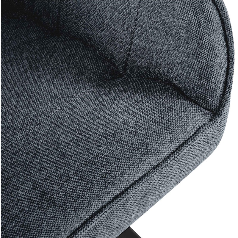 Silla de Confidente Acolchada NISTAL, Giratoria, color Gris Oscuro