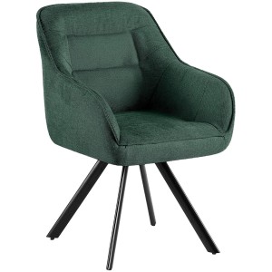 Silla de Confidente Acolchada NISTAL, Giratoria, color Gris Oscuro