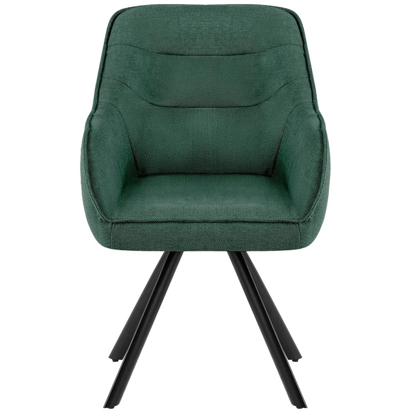Silla de Confidente Acolchada NISTAL, Giratoria, color Gris Oscuro