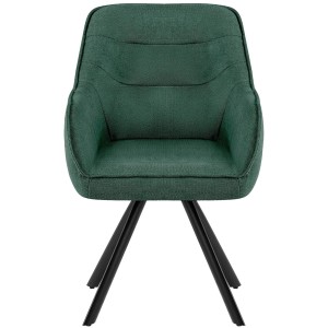Silla de Confidente Acolchada NISTAL, Giratoria, color Gris Oscuro