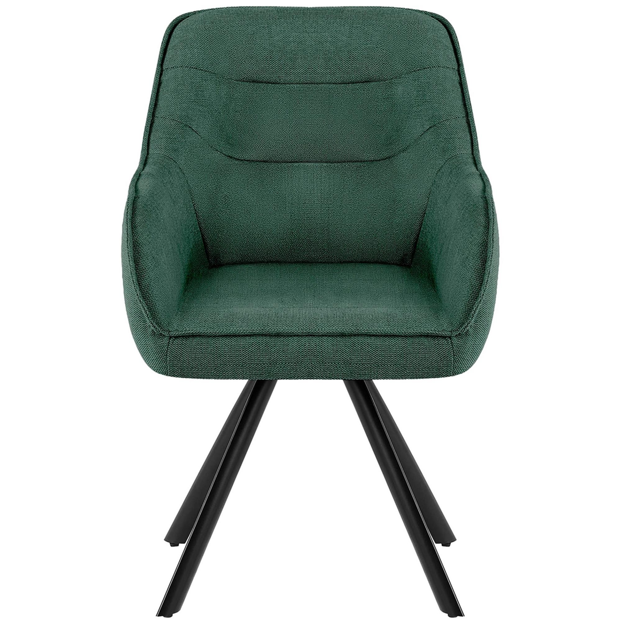 Silla de Confidente NISTAL, Base Giratoria 180º, Gran acolchado, en Tela color Gris Oscuro