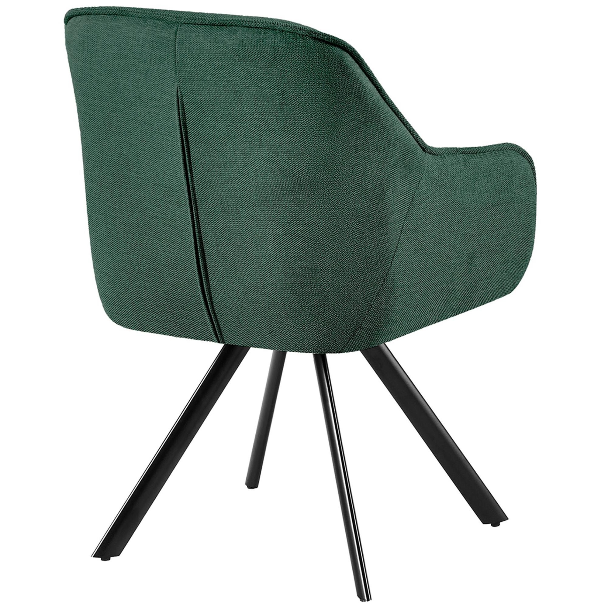 Silla de Confidente NISTAL, Base Giratoria 180º, Gran acolchado, en Tela color Gris Oscuro