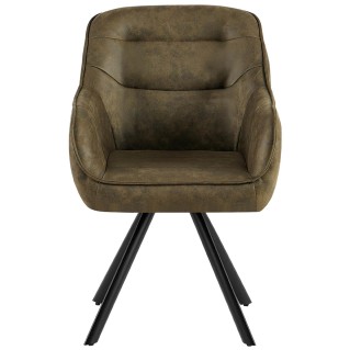 Silla de Confidente Acolchada NISTAL, Giratoria, color Verde 2