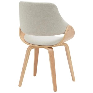 Silla de Confidente NESKA TELA en Madera Nogal, color Negro