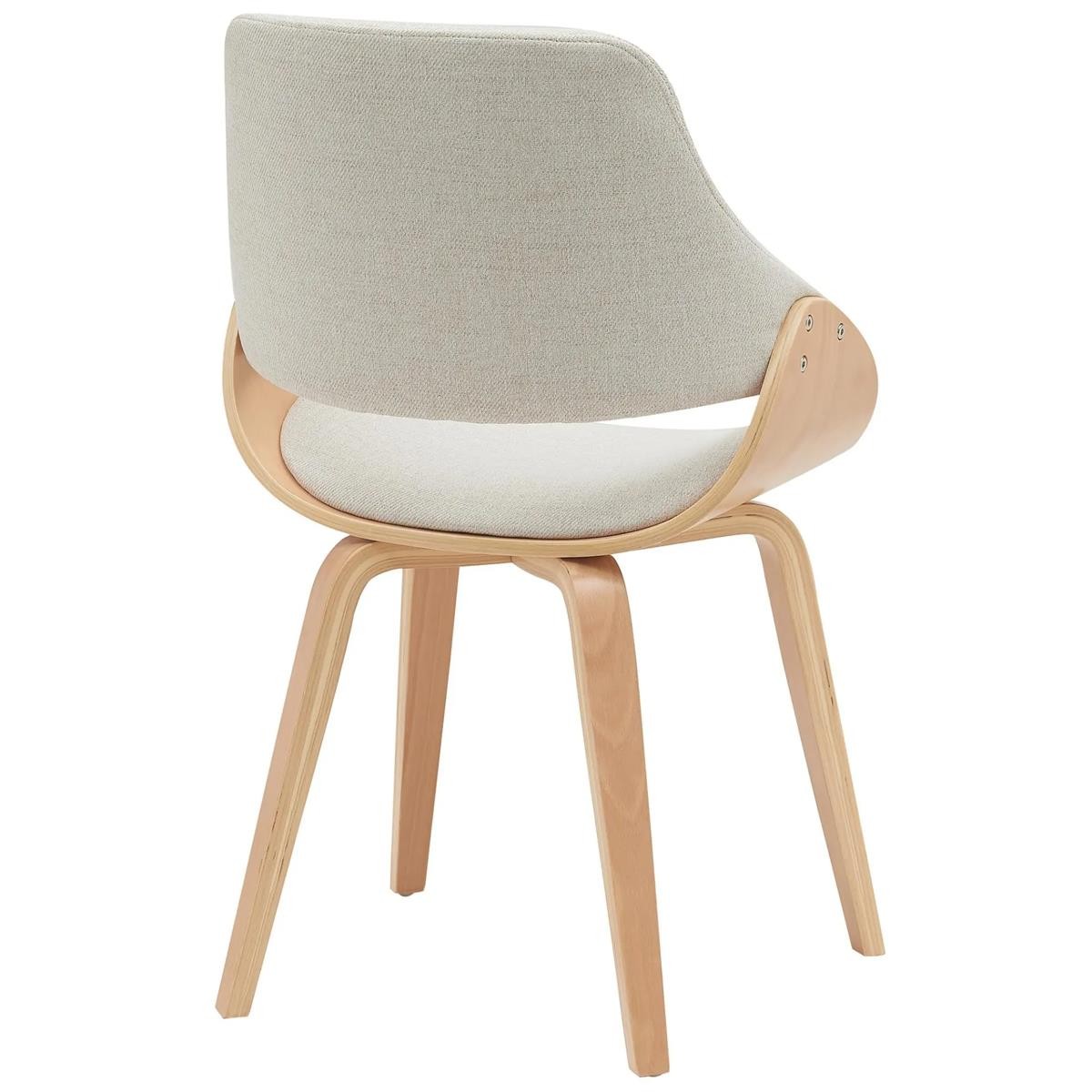 Silla de Confidente NESKA TELA, Diseño Moderno, en Madera Nogal, color Negro