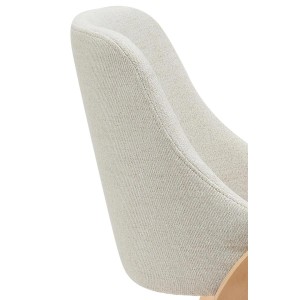 Silla de Confidente NESKA TELA en Madera Nogal, color Negro