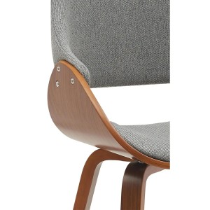 Silla de Confidente NESKA TELA en Madera Nogal, color Negro