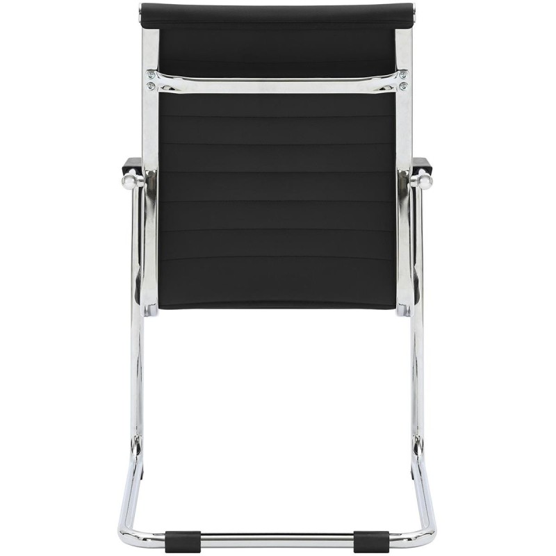 Silla de Confidente LINA en Piel color Negro