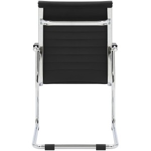 Silla de Confidente LINA en Piel color Negro