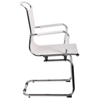 Silla de confidente GOUDA V, en malla transpirable, color blanco 2