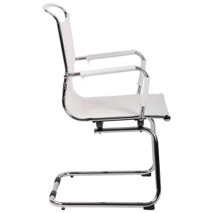 Silla de confidente GOUDA V, en malla transpirable, color blanco