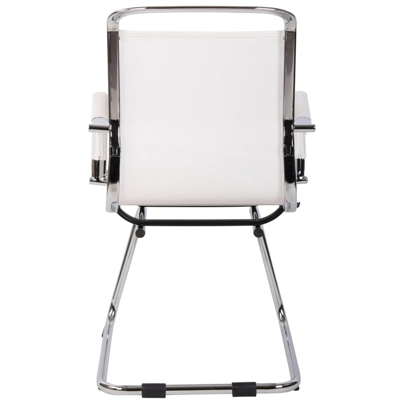 Silla de confidente GOUDA V, en malla transpirable, color blanco