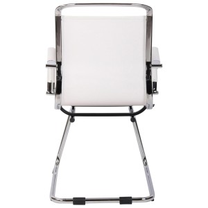 Silla de confidente GOUDA V, en malla transpirable, color blanco