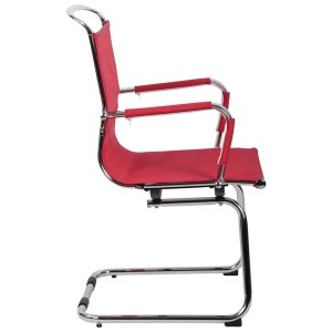 Silla de confidente GOUDA V, en malla transpirable, color blanco