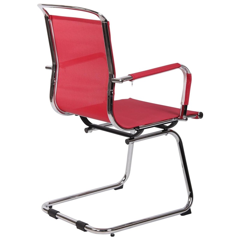 Silla de confidente GOUDA V, en malla transpirable, color blanco