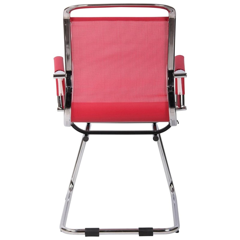 Silla de confidente GOUDA V, en malla transpirable, color blanco
