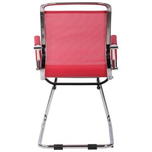 Silla de confidente GOUDA V, en malla transpirable, color blanco