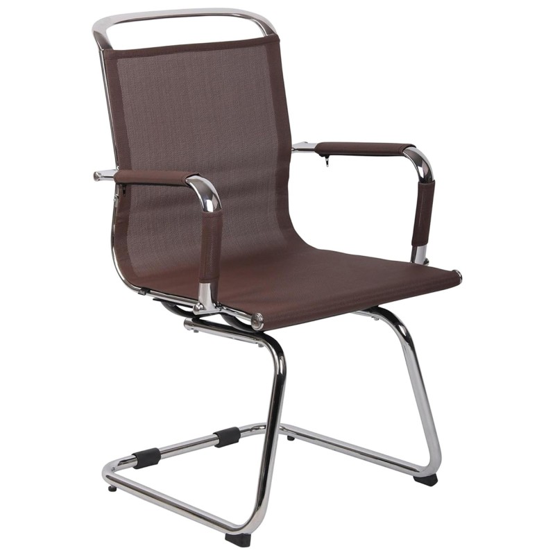 Silla de confidente GOUDA V, en malla transpirable, color blanco