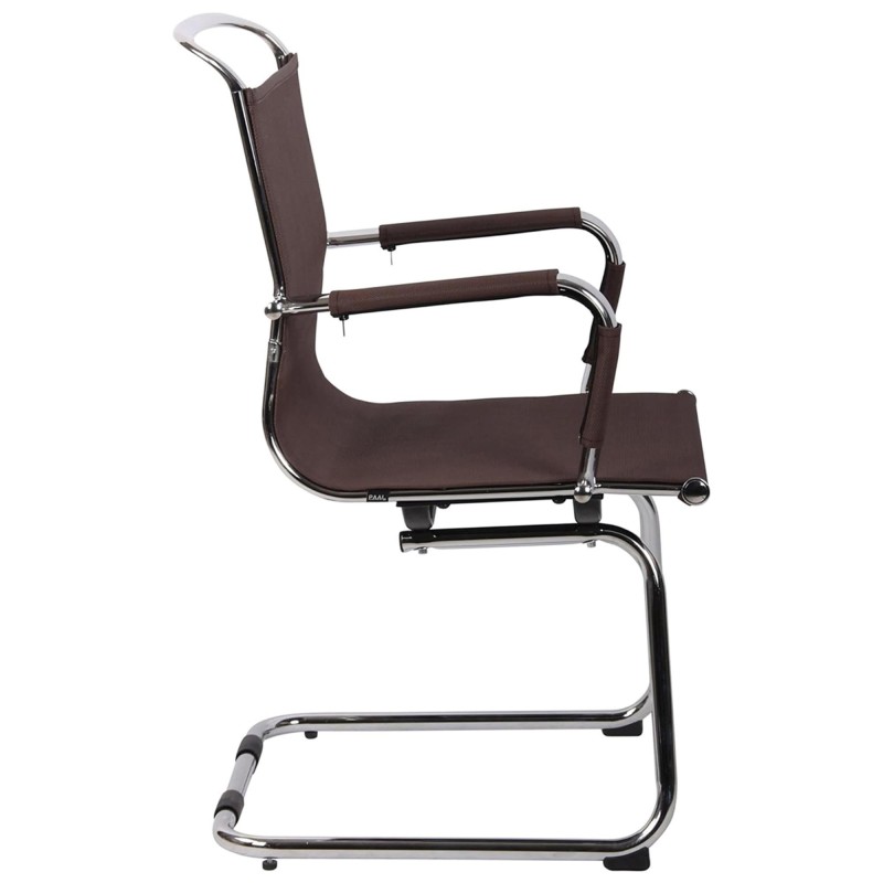 Silla de confidente GOUDA V, en malla transpirable, color blanco