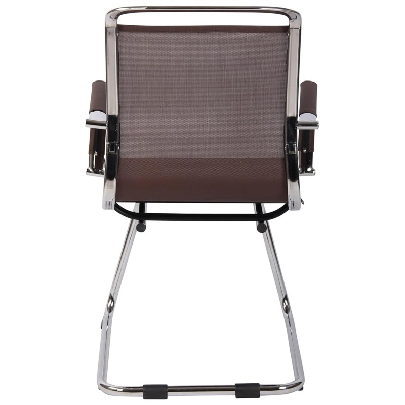 Silla de confidente GOUDA V, en malla transpirable, color blanco