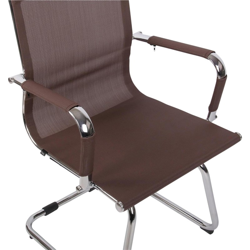 Silla de confidente GOUDA V, en malla transpirable, color blanco